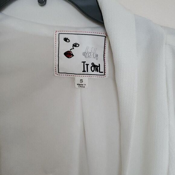 IT GIRL off white open front jacket - Picture 3 of 4